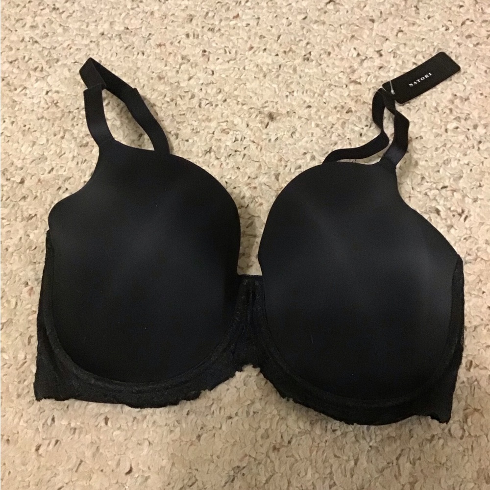 NATORI RENEW 34G NWT BLACK BRA GORGEOUS UNDERWIRE LIGHT PAD